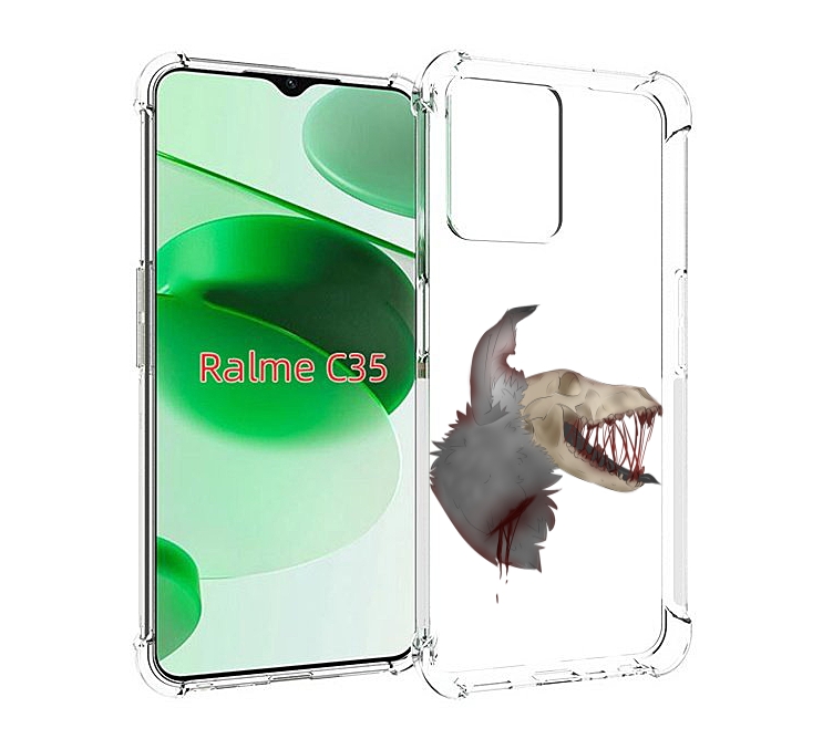 

Чехол MyPads кровавый-череп для Realme C35 / Narzo 50A Prime, Прозрачный, Tocco