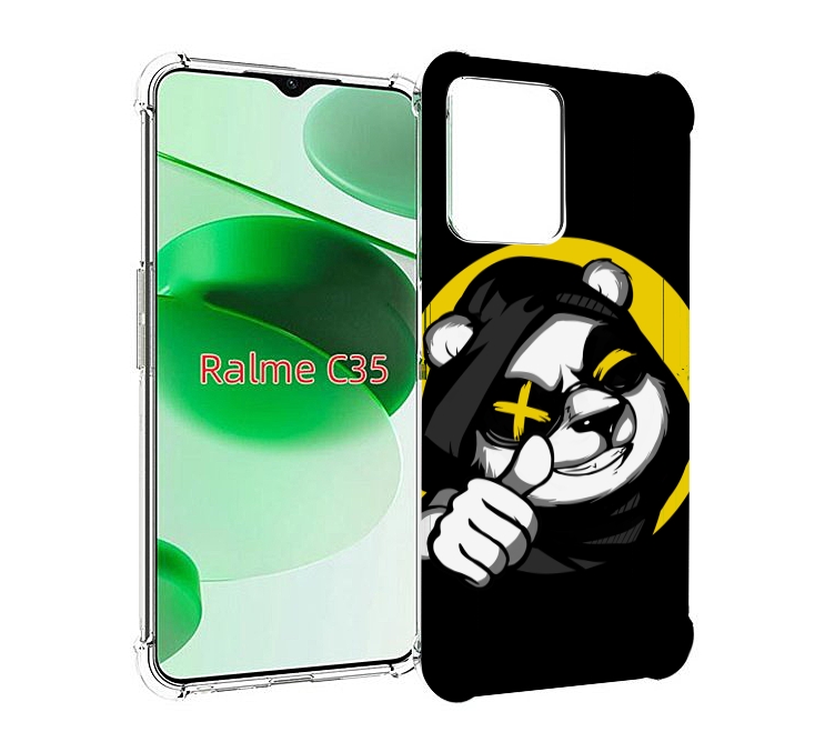 

Чехол MyPads крутая пандочка ок для Realme C35 / Narzo 50A Prime, Прозрачный, Tocco