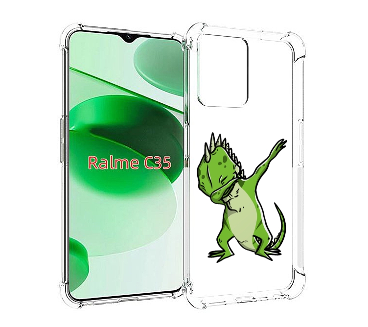 

Чехол MyPads крутая-ящерица для Realme C35 / Narzo 50A Prime, Прозрачный, Tocco