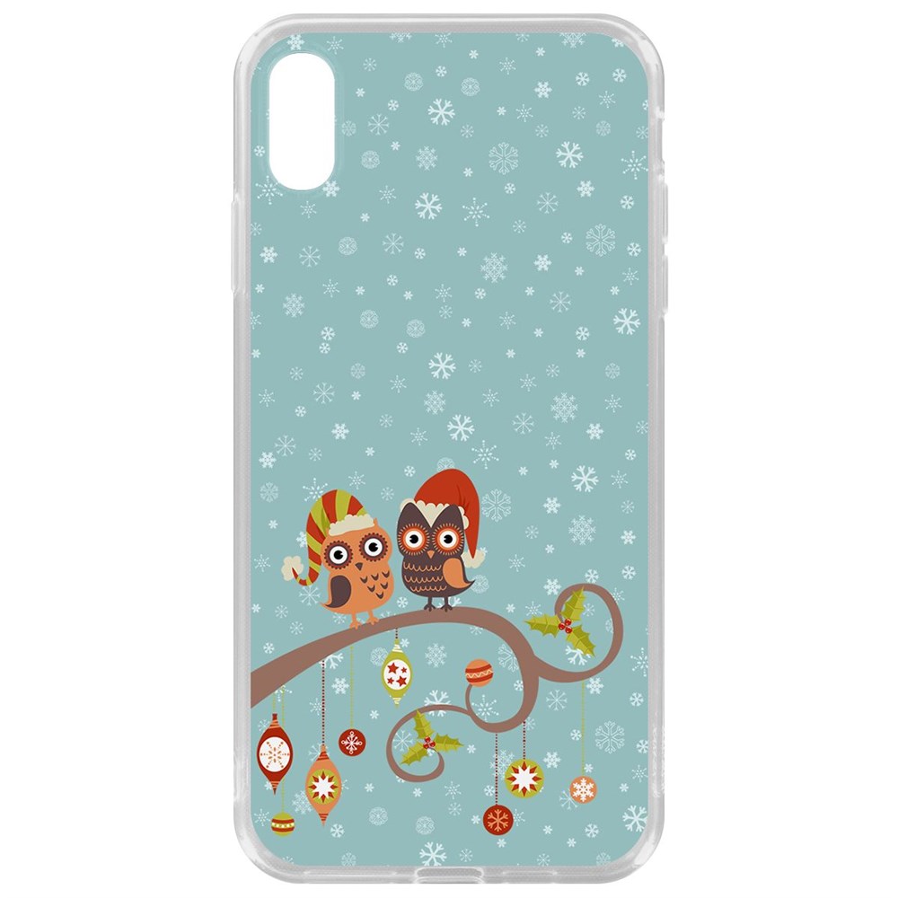 

Чехол-накладка Krutoff Clear Case Совушки для iPhone XS Max, Прозрачный