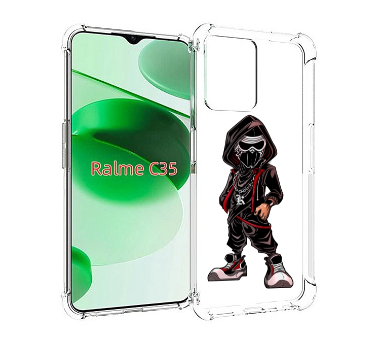 

Чехол MyPads крутой-ниндзя для Realme C35 / Narzo 50A Prime, Прозрачный, Tocco
