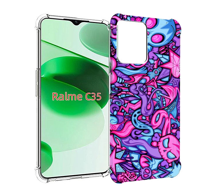 

Чехол MyPads крутой-паттерн для Realme C35 / Narzo 50A Prime, Прозрачный, Tocco