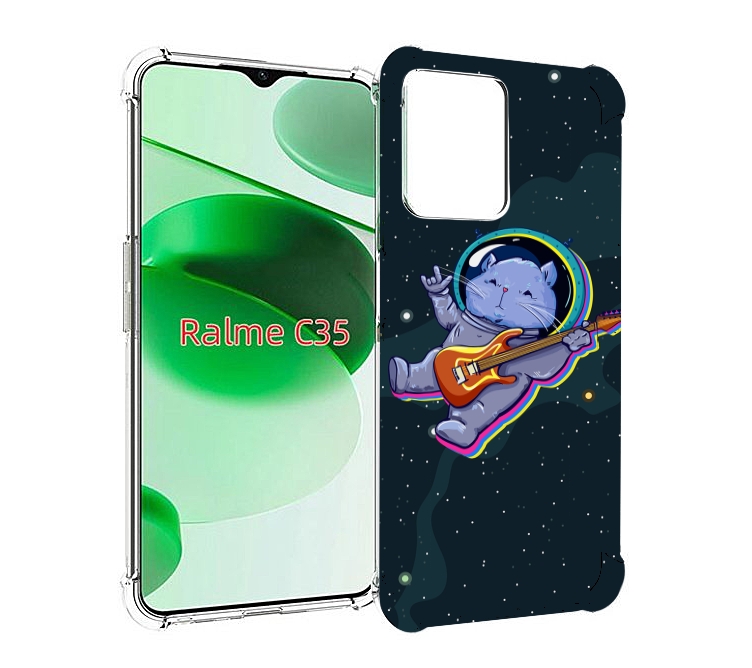

Чехол MyPads крутой-хомяк-в-космосе для Realme C35 / Narzo 50A Prime, Прозрачный, Tocco