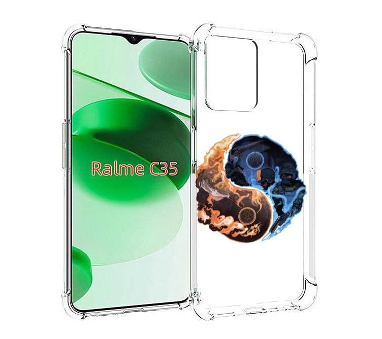 

Чехол MyPads кс-го-инь-янь для Realme C35 / Narzo 50A Prime, Прозрачный, Tocco