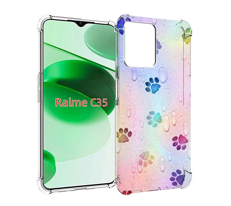 

Чехол MyPads лапки для Realme C35 / Narzo 50A Prime, Прозрачный, Tocco