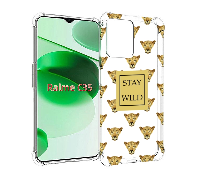 

Чехол MyPads леопард-вайлд для Realme C35 / Narzo 50A Prime, Прозрачный, Tocco