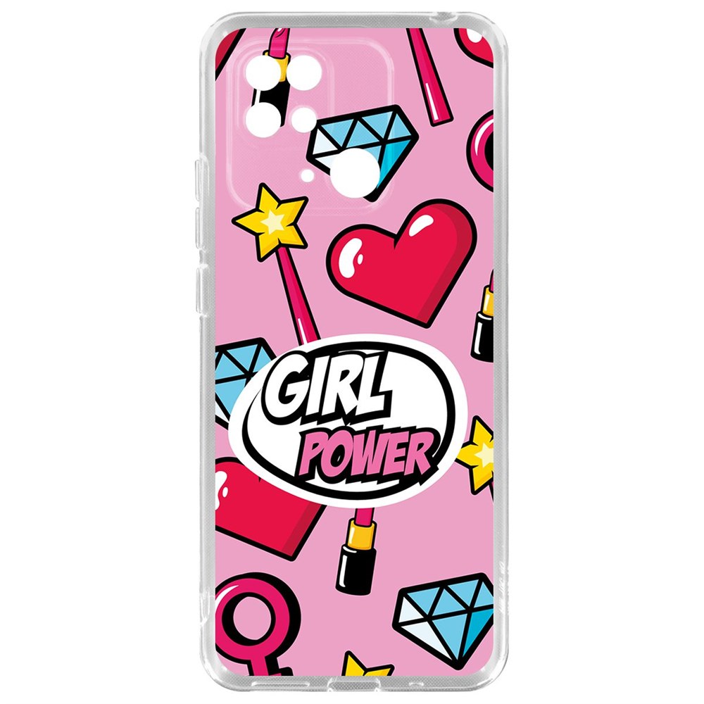 

Чехол-накладка Girl Power для Xiaomi Redmi 10C, Прозрачный