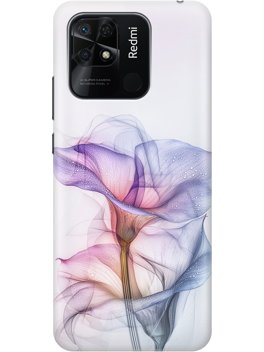

Силиконовый чехол на Xiaomi Redmi 10C с принтом "Прозрачные калы", Прозрачный;белый;серый;фиолетовый, 736538721