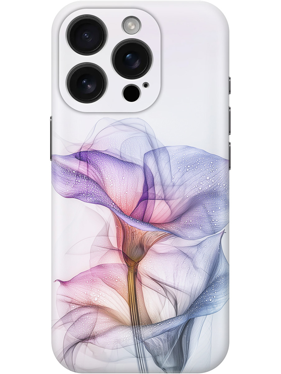 

Силиконовый чехол на Apple iPhone 16 Pro с принтом "Прозрачные калы", Прозрачный;белый;серый;фиолетовый, 785197721