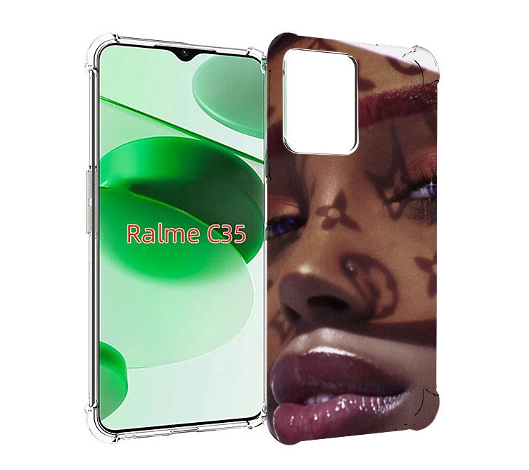 

Чехол MyPads лицо девушки тень женский для Realme C35 / Narzo 50A Prime, Прозрачный, Tocco