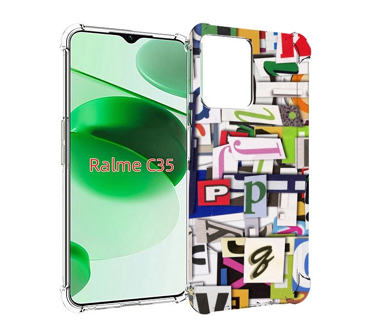 

Чехол MyPads ломанные-буквы для Realme C35 / Narzo 50A Prime, Прозрачный, Tocco