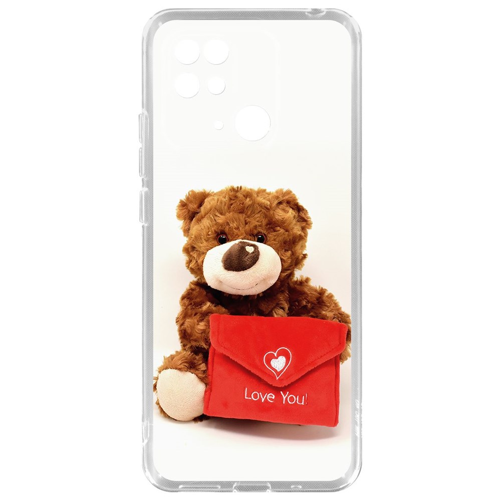 

Чехол-накладка Медвежонок тебя любит для Xiaomi Redmi 10C, Прозрачный