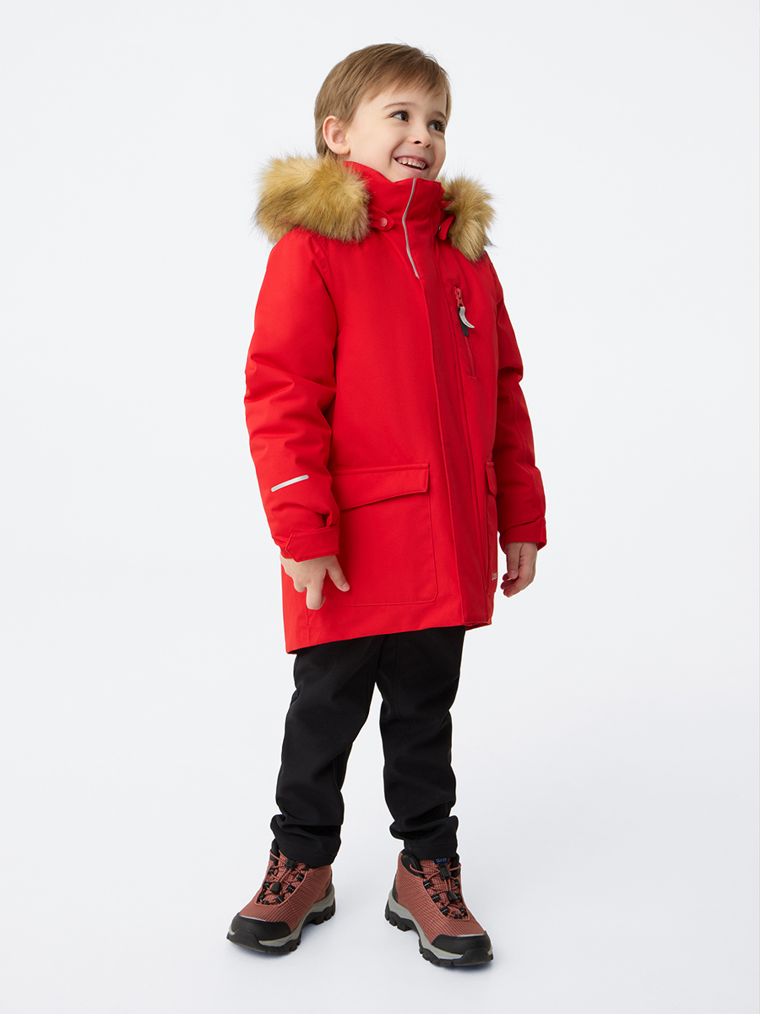 

Куртка Lassie Miia для мальчиков, утеплённая, красная, размер 104, 721034223890104, Красный, 721034223890104