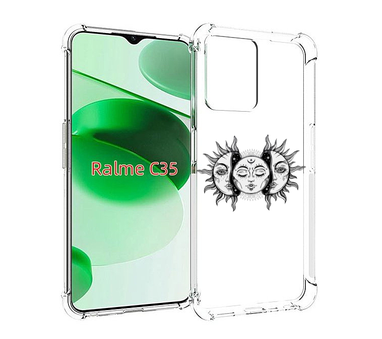 

Чехол MyPads луна-в-солнце для Realme C35 / Narzo 50A Prime, Прозрачный, Tocco