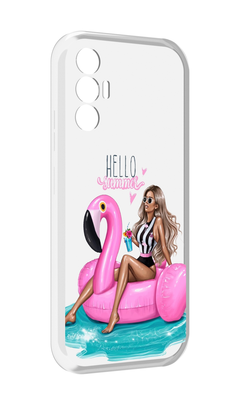 

Чехол MyPads Hello-summer для Tecno Pova 3, Прозрачный, Tocco
