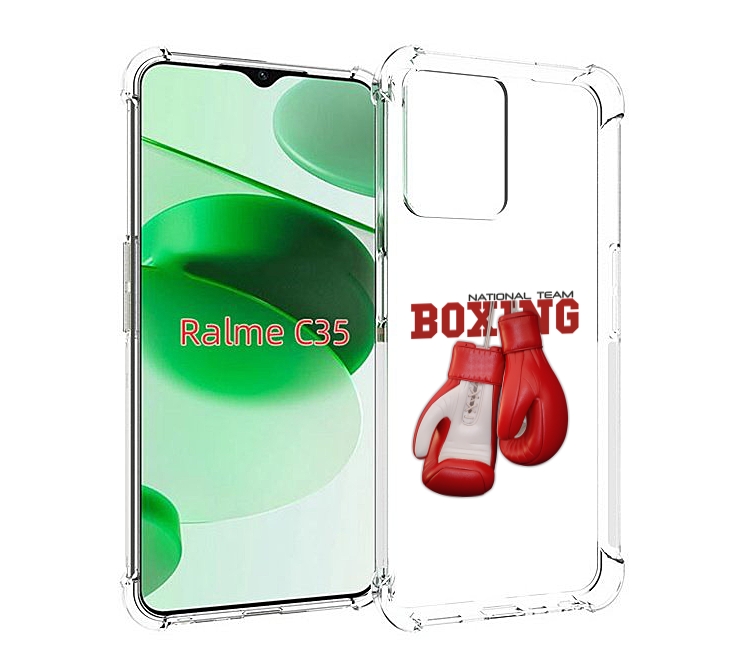

Чехол MyPads боксерские перчатки для Realme C35 / Narzo 50A Prime, Прозрачный, Tocco