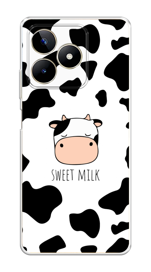 

Чехол на Realme C53 "Sweet milk", Розовый;белый;черный, 2514650-1