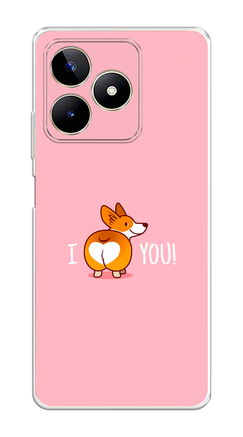 

Чехол на Realme C53 "Корги I love you", Розовый;коричневый;белый, 2514650-1