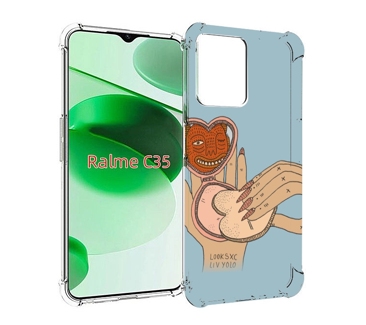 

Чехол MyPads макияж картинка женский для Realme C35 / Narzo 50A Prime, Прозрачный, Tocco