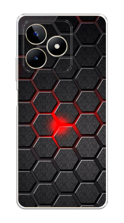

Чехол на Realme C53 "Соты красные", Красный;черный;серый, 2514650-3
