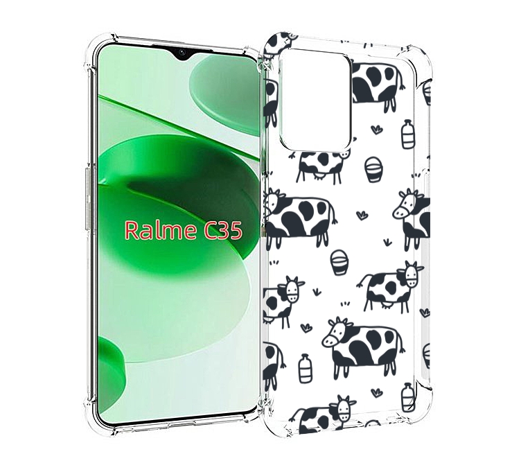 

Чехол MyPads маленькие-коровки для Realme C35 / Narzo 50A Prime, Прозрачный, Tocco