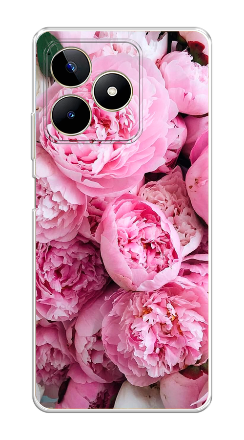 

Чехол на Realme C53 "Розовые пионы", Бежевый;розовый, 2514650-2