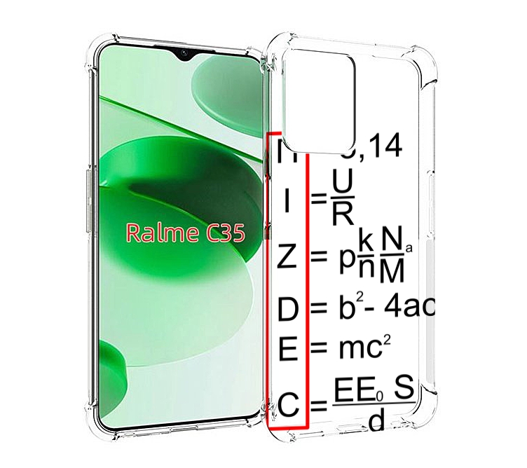

Чехол MyPads математические-формулы для Realme C35 / Narzo 50A Prime, Прозрачный, Tocco
