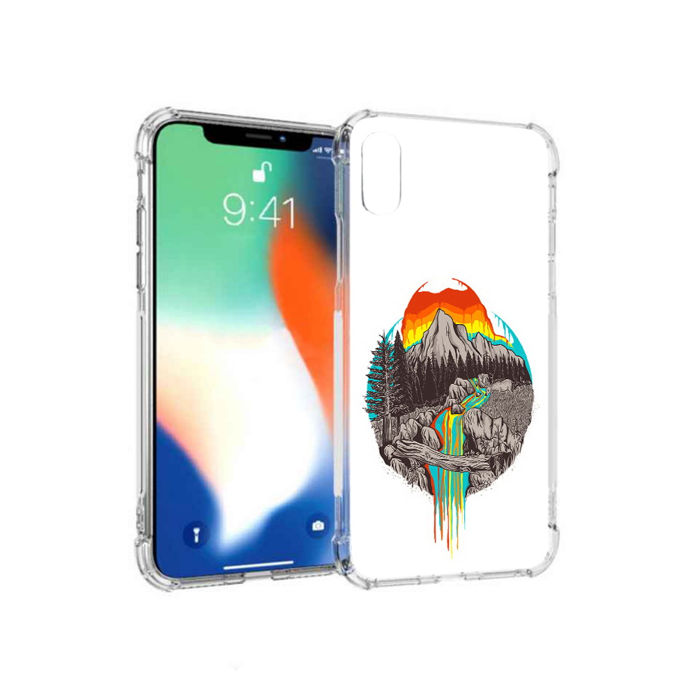 

Чехол MyPads Tocco для Apple iPhone XS Max Радужный водопад (PT117540.614.144), Прозрачный, Tocco