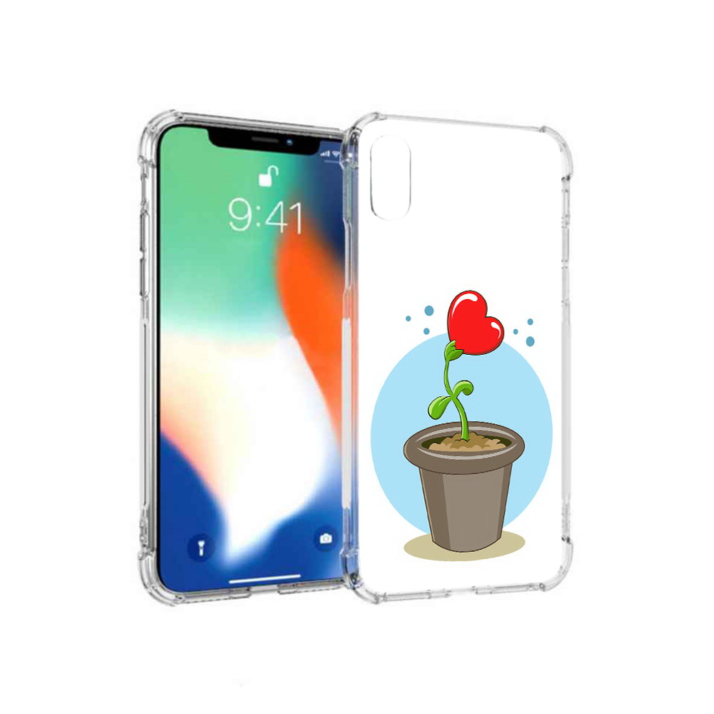 

Чехол MyPads Tocco для Apple iPhone XS Max Растение любви 14 февраля (PT117540.614.145), Прозрачный, Tocco
