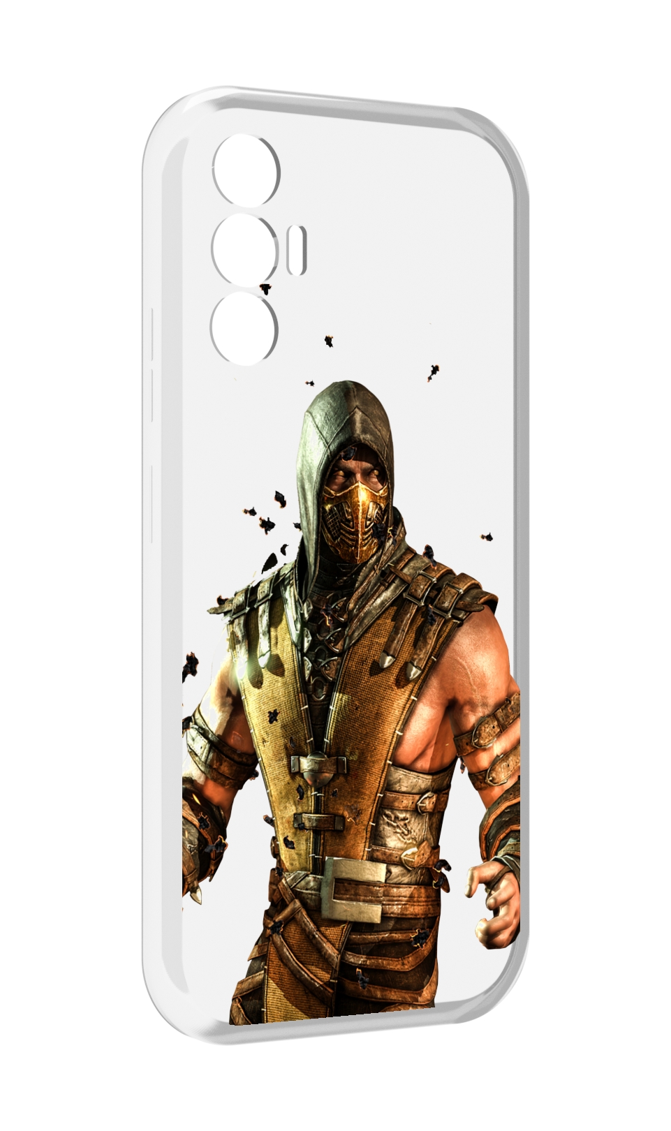 

Чехол MyPads Mortal Kombat scorpion для Tecno Pova 3, Прозрачный, Tocco