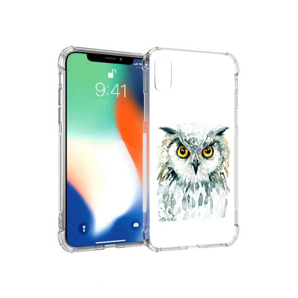 

Чехол MyPads Tocco для Apple iPhone XS Max Серьезная сова (PT117540.614.156), Прозрачный, Tocco