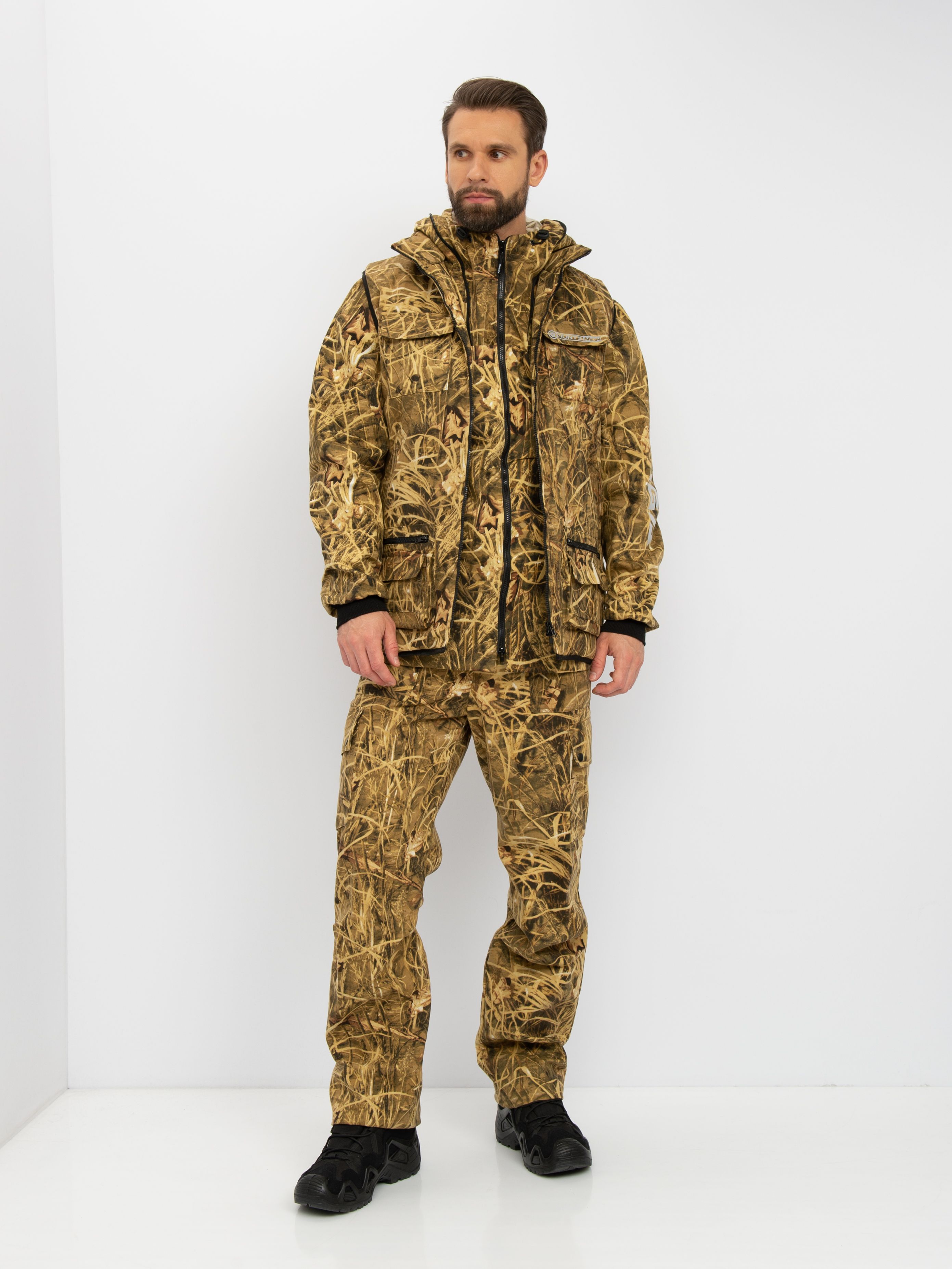 

Костюм летний Huntsman Тайга-3 ткань Твил-Пич цвет Камыш 52-54/182-188, Хаки;коричневый, Тайга-3