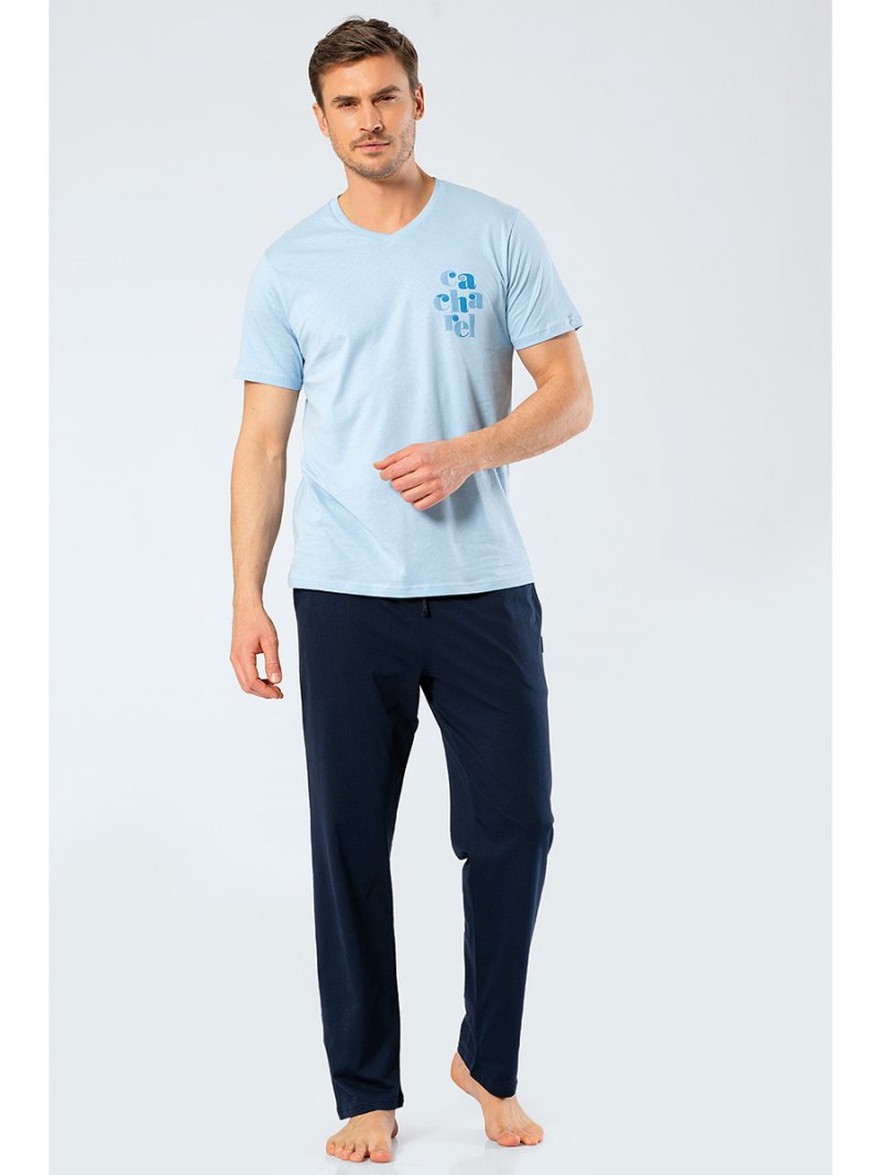 

Пижама мужская Cacharel 2201 голубая XL, 2201
