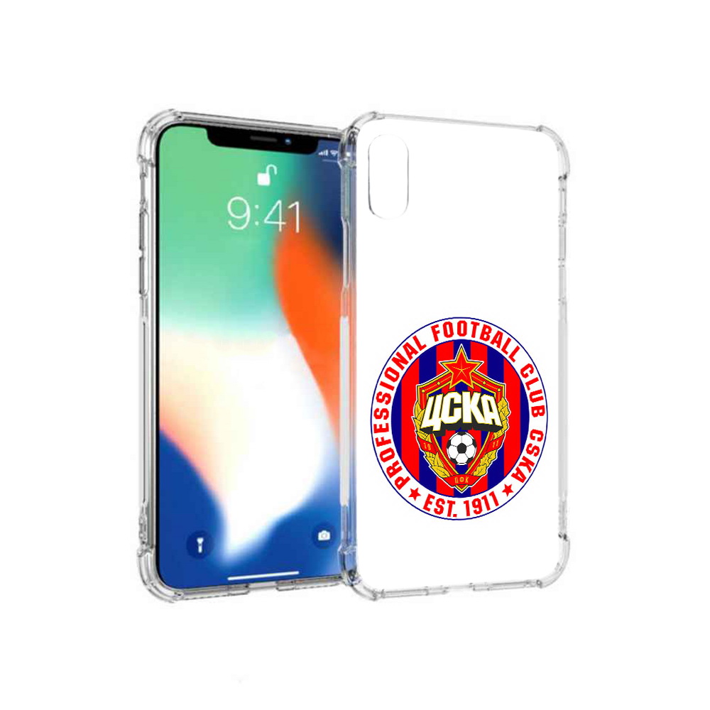 

Чехол MyPads Tocco для Apple iPhone XS Max ФК ЦСК логотип (PT117540.614.178), Прозрачный, Tocco