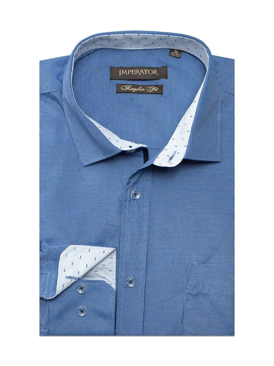 Рубашка мужская Imperator Vichy 9-OK синяя 40/170-178