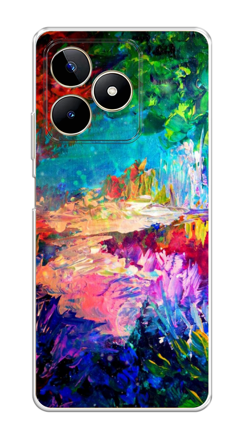 

Чехол на Realme C53 "Лес-гуашь", Синий;розовый;зеленый, 2514650-4