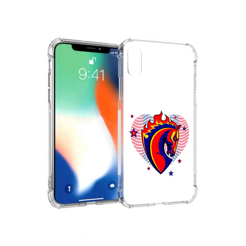 

Чехол MyPads Tocco для Apple iPhone XS Max ФК ЦСЛ Лошадь (PT117540.614.180), Прозрачный, Tocco