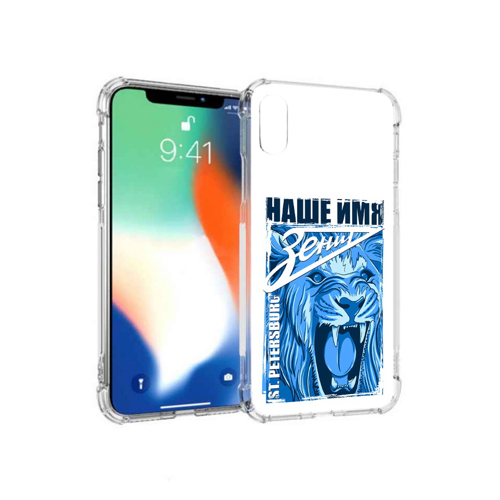 

Чехол MyPads Tocco для Apple iPhone XS Max ФК наше имя зенит (PT117540.614.183), Прозрачный, Tocco