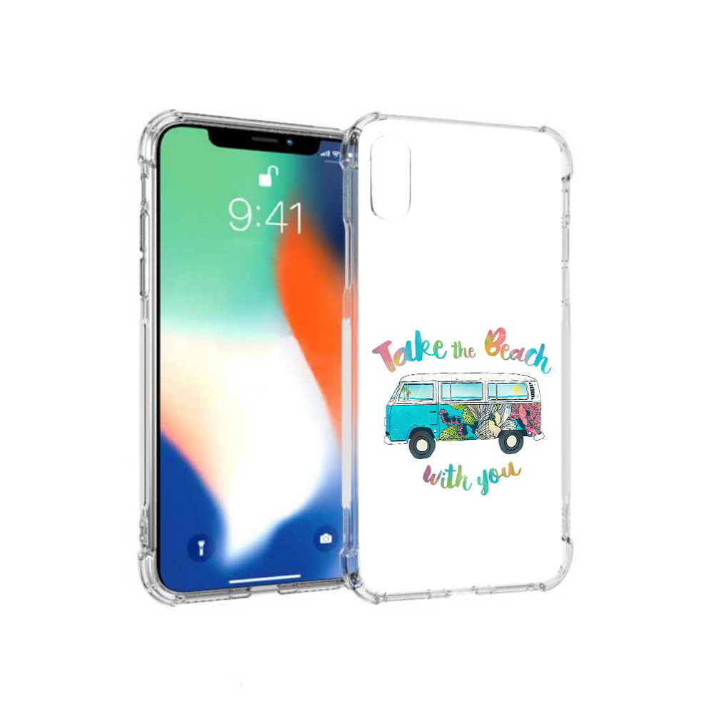 

Чехол MyPads Tocco для Apple iPhone XS Max Хиппи автобус (PT117540.614.190), Прозрачный, Tocco
