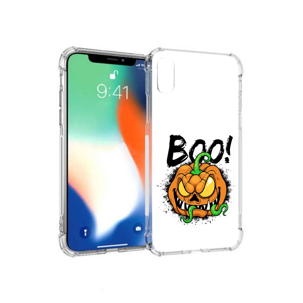 

Чехол MyPads Tocco для Apple iPhone XS Max Хэллоуин бу (PT117540.614.193), Прозрачный, Tocco