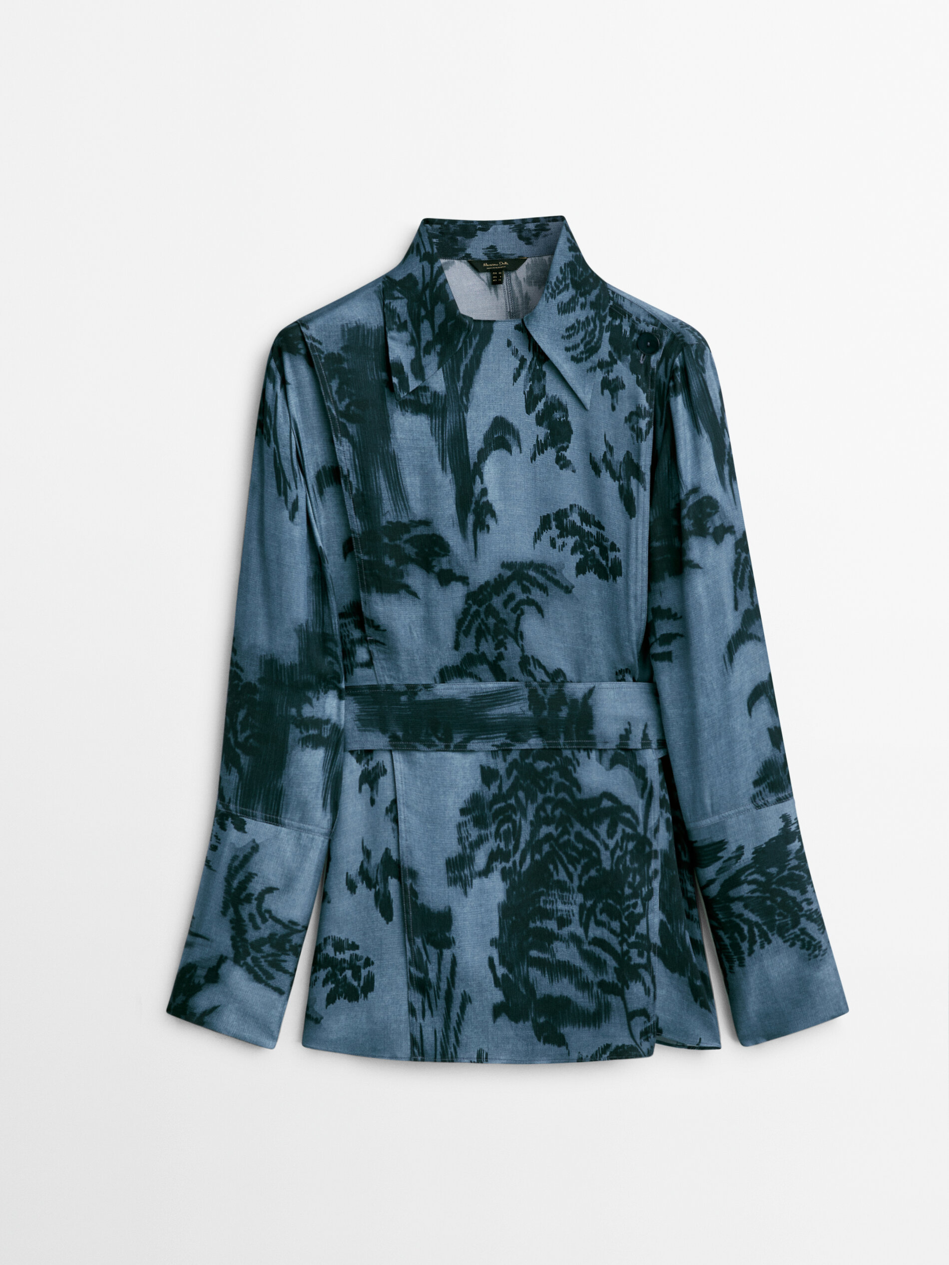

Блуза женская Massimo Dutti 05115879420 голубая 38, 05115879420