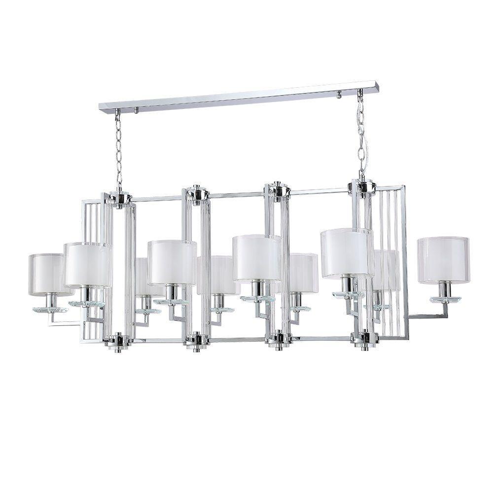 

Подвесная люстра Crystal Lux Nicolas SP10 L1300 Nickel/White