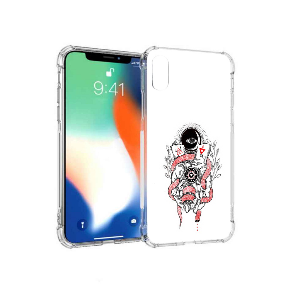 

Чехол MyPads Tocco для Apple iPhone XS Max абстрация связанные руки (PT117540.614.213), Прозрачный, Tocco