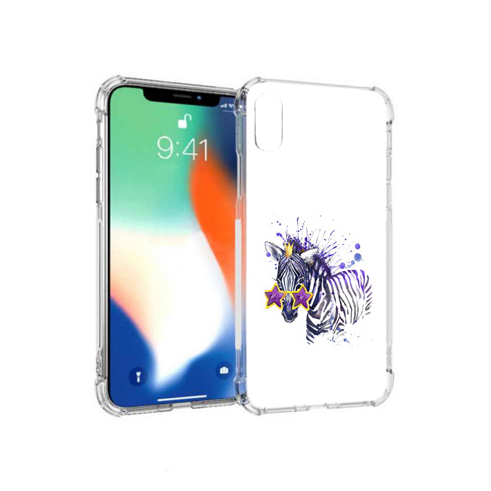 

Чехол MyPads Tocco для Apple iPhone XS Max акварельная зебра (PT117540.614.215), Прозрачный, Tocco