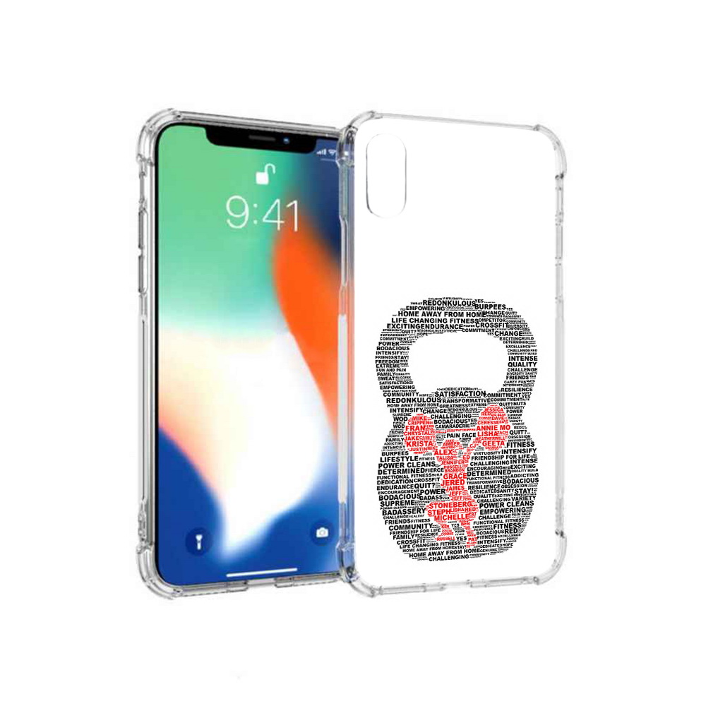 

Чехол MyPads Tocco для Apple iPhone XS Max бодибилдинг гиря из слов (PT117540.614.232), Прозрачный, Tocco