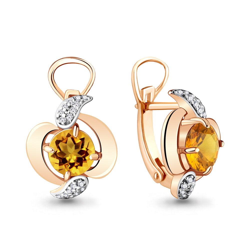 

Серьги из серебра с фианитом Aquamarine 4487506А_925_з, 4487506А_925_з