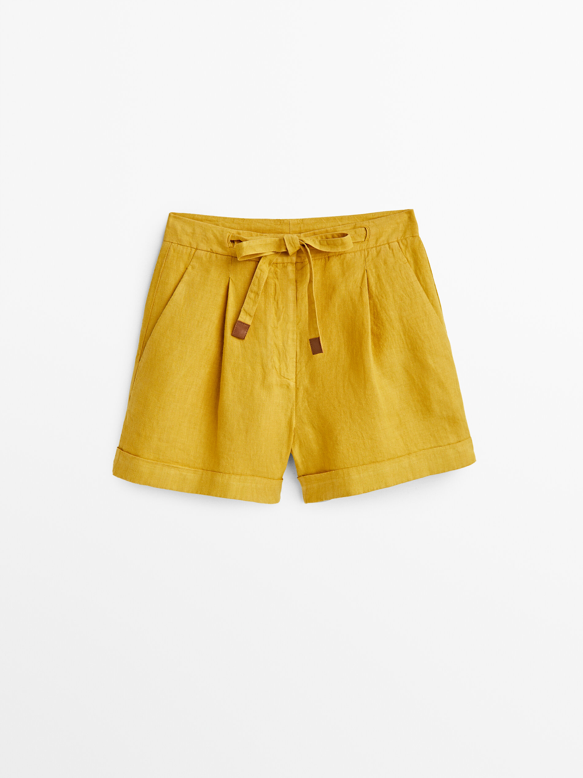 

Шорты женские Massimo Dutti 05027727305 желтые 34, 05027727305