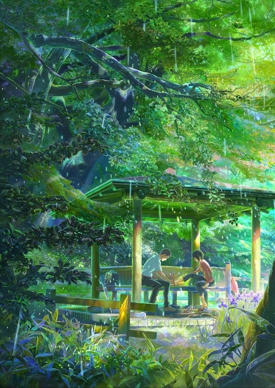 

Постер к аниме "Сад изящных слов" (Koto no ha no niwa) A3