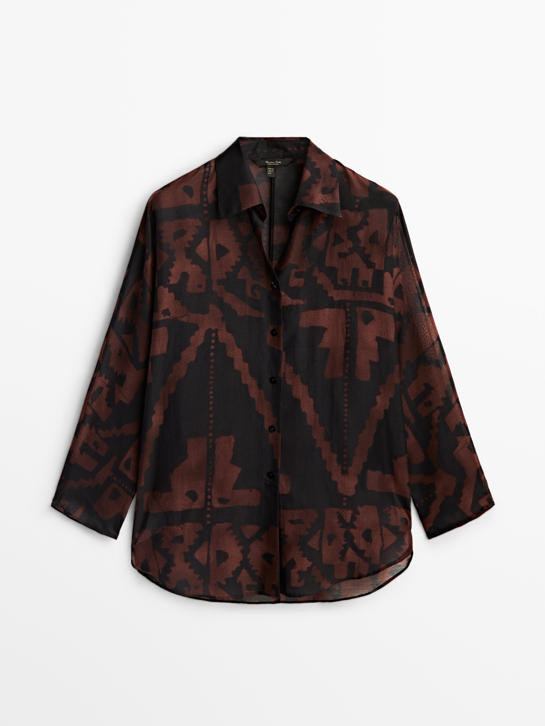 

Рубашка женская Massimo Dutti 05105869609 красная S, 05105869609