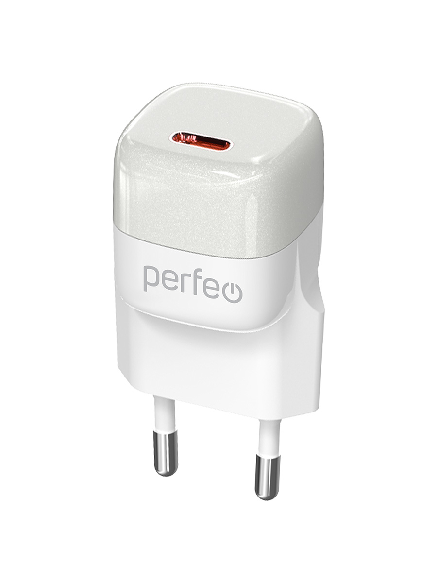 

Сетевое зарядное устройство Perfeo с разъемом TYPE-C, 20W, белый (I4651)